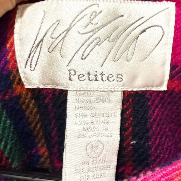 Lord & Taylor 100% Wool Gold Buttons Plaid Blazer Vintage - Picture 11 of 11